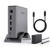 Laptop Docking Station, PD3.1 Triple Display Dock with 140W Power, 8K@30Hz/4K@144Hz HDMI*2 + Displayport, USB-C 10Gbps, 2* USB-A 5Gbps, Gigabit Ethernet, Audio/Mic, for Windows,Lenovo,HP,Dell