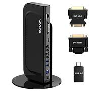 Laptop Docking Station,Universal Dock for Windows/Mac to Station Dual Monitor, HDMI+DVI/VGA/HDMI, Audio and Etherne,2* USB 3.0, 4* USB 2.0