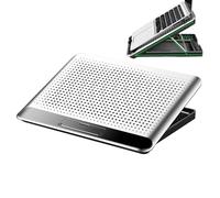 Laptop Fan Cooling Pad - Portable Cooling Dock, Metal Ventilated Holder | Height Adjustable Silent Fan Base, Ergonomic Height, Accessory Use, Study Tables, Offices, Bedrooms, Desk