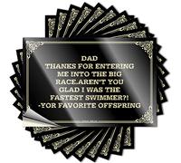 Laptop for Woman Positive Affirmation Decals Peel and Stick Wall Decor Weatherproof | Dad,Thanks for Entering Me Into The Big Race.aren't You Glad I was The Fastest Cup Stickers(12X18CM-6Pcs)