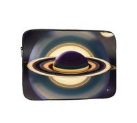 Laptop Handbag, Minimalist Style Beautiful Saturn Print Design Lightweight Portable For Daily Commute Work, Black, 10 inch