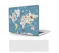 Laptop Hard Shell Case Compatible with MacBook Air 11 inch 2015 2014 2013 2012 2011 2010 Release Model A1370 A1465, Plastic Protective Hard Shell Case Cover & Keyboard Cover, world map