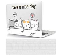 Laptop Hard Shell Case Compatible with MacBook Air 13.6 inch 2022 Release Model A2681 M2, Color Printing Plastic Protective Hard Shell Case Cover & Keyboard Cover, cute cats
