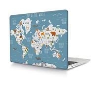 Laptop Hard Shell Case Compatible with MacBook Air 13 inch 2017 2016 2015 2014 2013 2012 2011 2010 Release Model A1369/A1466, Color Printing Plastic Hard Shell Case Cover, World Map