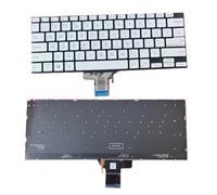 Laptop Keyboard For ASUS Vivobook Pro 14 OLED M3400Q M3400QA United States US Silver With Backlit Without Frame