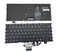 Laptop Keyboard for HP OmniBook X 14 inch AI 14-FE SG-C1640-XUA SN1D80B30 US Layout with Backlight, Power Button with Ai Key (Black)