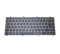 Laptop Keyboard For PCSpecialist Optimus V X13 13.3 W230ST United Kingdom UK Black With Gray Frame With Backlit
