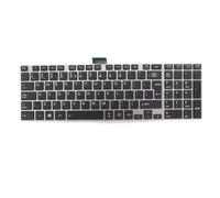 Laptop Keyboard For Toshiba Satellite C75D-A-10C C75D-A-10D International English UI Black With Silver Frame