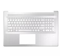 Laptop Keyboard&PalmRest For HP 17-CN2 17-CP2 17-CN0020NR 17-CP0044NR 17T-CN000 17T-CN300 17T-CN400 17Z-CP000 17Z-CP100 no backlit with fingerprint hole United States US Silver New