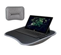Laptop Lap Desk - Heat-Resistant Laptop Tray | Portable Device Holder Raised Ledge with Soft Pillow Cushion | Lapdesk Perfect for Reading, Writing, Working from Home
