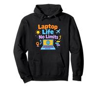 Laptop Life No Limits Freedom Design Pullover Hoodie