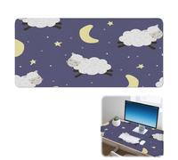 Laptop Mat for Desk Sheep Night Moon Non-Slip Waterproof Desk Protector Mat Writing Pad for Office Accessories Home Decor Table Protector (42 X 90 Cm)