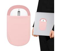 Laptop Mouse Holder Pouch - Elastic Fabric Adhesive Stick On Sleeve Reusable No Glue Compact Storage Case for Wireless Mouse Organizer Office Travel Study Portable Use UK