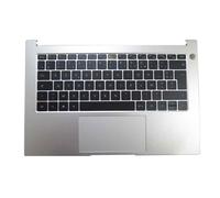 Laptop PalmRest&keyboard For HUAWEI MateBook D14 NOBELK-WAP9AR Silver Top Case With Backlit France FR Black keyboard