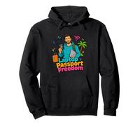 Laptop Passport Freedom Digital Nomad Travel Design Pullover Hoodie
