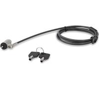 StarTech Cable Lock LTLOCKKEY - 6ft (2m) Keyed Push-to-Lock, K-slot, Vinyl-Coated Steel, Silver