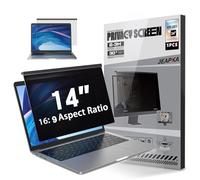 Laptop Privacy Screen 14 Inch Hanging, Removable Screen Shield Panel for 16:9 Widescreen Monitor, Anti Blue Light Filter, Anti-Glare Protector