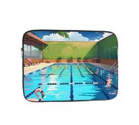 Laptop Protective Sleeve, Durable Shockproof Protective Computer Portable Bag Suitable for MacBook, hp, asus/dell, Lenovo, acer and Other Laptop Inner Sleeves Flamingo and Swimming Pool