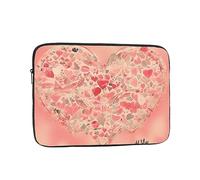 Laptop Protective Sleeve, Durable Shockproof Protective Computer Portable Bag Suitable for MacBook, hp, asus/dell, Lenovo, acer and Other Laptop Inner Sleeves red Heart Flowers