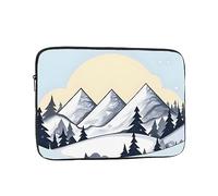Laptop Protective Sleeve, Durable Shockproof Protective Computer Portable Bag Suitable for MacBook, hp, asus/dell, Lenovo, acer and Other Laptop Inner Sleeves White Snowy Mountains