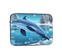 Laptop Protective Sleeve, Durable Shockproof Protective Computer Portable Bag Suitable for MacBook, hp, asus/dell, Lenovo, acer and Other Laptop Inner Sleeves Winter The Dolphin
