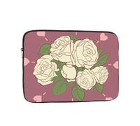 Laptop Protective Sleeve, Durable Shockproof Protective Computer Portable Bag Suitable for MacBook, hp, asus/dell, Lenovo, acer and Other Laptop Inner Sleeves White Rose of Love