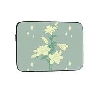 Laptop Protective Sleeve, Durable Shockproof Protective Computer Portable Bag Suitable for MacBook, hp, asus/dell, Lenovo, acer and Other Laptop Inner Sleeves Cartoon White Lilies