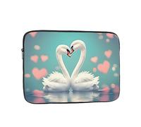Laptop Protective Sleeve, Durable Shockproof Protective Computer Portable Bag Suitable for MacBook, hp, asus/dell, Lenovo, acer and Other Laptop Inner Sleeves The swan in Love