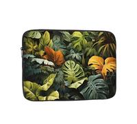 Laptop Protective Sleeve, Durable Shockproof Protective Computer Portable Bag Suitable for MacBook, hp, asus/dell, Lenovo, acer and Other Laptop Inner Sleeves Tropical Rainforest Palm Leaves