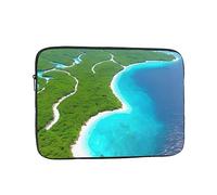 Laptop Protective Sleeve, Durable Shockproof Protective Computer Portable Bag Suitable for MacBook, hp, asus/dell, Lenovo, acer and Other Laptop Inner Sleeves an Island in The Ocean