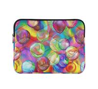 Laptop Protective Sleeve Fancy Protector Laptop Cases Pouch Universal Women Computer Cover Office for Computer Air Case 13 Inch Vibrant Balloons Colorful Rainbow Medium