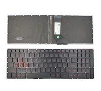 Laptop Replacement US Layout Red Backlit Keyboard for Acer Nitro 5 AN515-41 AN515-42 AN515 AN515-51 AN515-52 AN515-53 N16C7 N17c1 AN515-51-705,Black