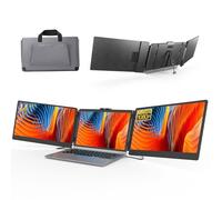 Laptop Screen Extender 14” 1080P FHD IPS, Portable Monitor for Laptop 13-17”, Triple Monitor Extended for laptops with Dual Speakers, Plug-Play with Type-C/HDMI/USB-A for Wins/Mac/Chrome