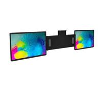 Laptop Screen Extender, 14.1in FHD 1200P IPS Triple Monitor, Portable Monitor for Laptop 13.3in-16 in, Build-in Stand, Plug Play for OS X, Chrome Android, Switch