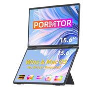 Laptop Screen Extender, Dual Monitors 15.6 inch (Gains/Mac), Portable Dual Monitor, Stacked, USB C, Travel, Extended Computer Display with Triple Monitor