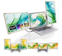 Laptop Screen Extender Monitor 15.6" FHD 1080P IPS Detachable Triple Screen Laptop Monitor Extender Multi Screen Extra Screen Display for 13"-17.3" Laptops Compatible with Wins Mac Chrome Travel Work