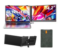 Laptop Screen Extender Ultra Thin 14.3" FHD 1080P IPS Laptop Screen Dual Travel Screen Compatible with 13"-17.3" Plug & Play for Windows/Mac/Android/Switch/PS-5