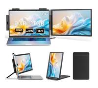Laptop Screen Extension, 14 Inch FHD 1080P IPS Laptop Screen Extender with USB C/HDMI Port, Plug and Play, Extended Portable Monitor for Windows/Mac/Android/Switch/PS5/Xbox