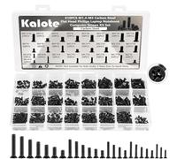 Laptop Screws Kit, 810Pcs Black Laptop Notebook Computer Replacement Screws Assortment Kit, M1.7 M2 M2.5 M3 Carbon Steel Flat Head Phillips Mini Set for Lenovo Toshiba HP IBM Dell Sony