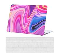 Laptop Shell Case Compatible with Macbook Pro 13 inch Case 2015 2014 2013 2012 Release A1425 A1502 with Retina Display, Smooth Plastic Hard Shell Laptop Cover & Keyboard Cover -Purple waves