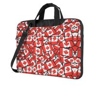 Laptop Shoulder Bag,Canadian Flag Laptop Case Laptop Briefcase For The Business Travel Commuter And Laptop Protection, Black, 14 inch