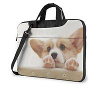 Laptop Shoulder Bag Cat Printed Laptop Case Handbag Shoulder Tote Bag Travel Briefcase Cute Corgi