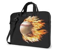 Laptop Shoulder Bag Cat Printed Laptop Case Handbag Shoulder Tote Bag Travel Briefcase Fire Baseball