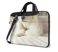 Laptop Shoulder Bag Cat Printed Laptop Case Handbag Shoulder Tote Bag Travel Briefcase French Poodle