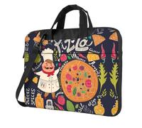Laptop Shoulder Bag,Chef Pizza Laptop Case Laptop Briefcase For The Business Travel Commuter And Laptop Protection, Black, 14 inch