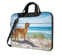 Laptop Shoulder Bag,Golden Retriever Laptop Case Laptop Briefcase For The Business Travel Commuter And Laptop Protection, Black, 13 inch
