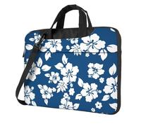 Laptop Shoulder Bag,Hawaii Flower Laptop Case Laptop Briefcase For The Business Travel Commuter And Laptop Protection, Black, 14 inch