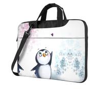Laptop Shoulder Bag,I Love Penguins Laptop Case Laptop Briefcase For The Business Travel Commuter And Laptop Protection, Black, 14 inch
