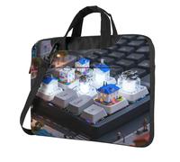 Laptop Shoulder Bag Laptop Carrying Case With Shoulder Straps & Handle Computer Bag For Work Travel, Cartoon City, 13 inch