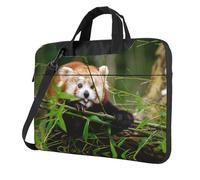 Laptop Shoulder Bag,Little Red Panda Laptop Case Laptop Briefcase For The Business Travel Commuter And Laptop Protection, Black, 13 inch